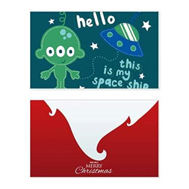 Imagem de Universo e alienígena Hello Alien Holiday Holiday Merry Christmas Parabéns Card Christmas Letter Message