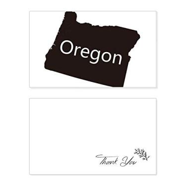 Imagem de Mapa dos Estados Unidos da América do Oregon, cartão de agradecimento, papel de aniversário, agradecimento de casamento