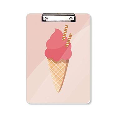 Imagem de Biscuits Egg Cone Red Sorvete Pasta Prancheta Placa de suporte A4