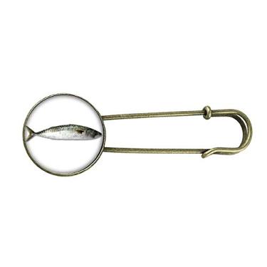 Imagem de Broche de metal preto retrô para atividades de peixes do oceano