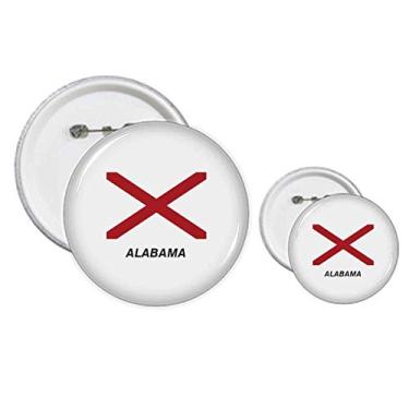 Imagem de Kit de design de botões e broches da bandeira do estado americano Contorno dos Estados Unidos