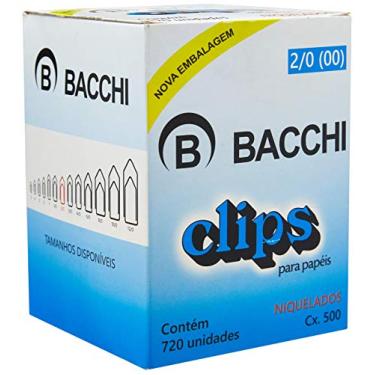 Imagem de Bacchi Clips Niquelado 2/0 (00), Caixa com 720 unidades
