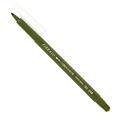 Imagem de Caran D'Ache Fibralo Caneta Aquarelável, Verde Musgo, Ponto Médio