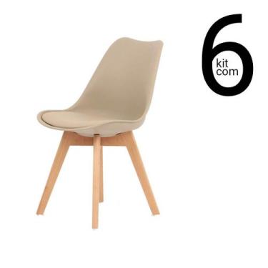 Imagem de Conjunto 6 Cadeiras Saarinen Wood - Fendi - Ordesign