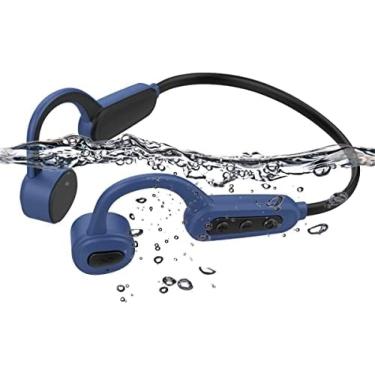 Imagem de Fone De Ouvido Esportivo Sem Fio Bluetooth 5.0, Fone De Ouvido De Natação IPX8 À Prova D'água, MP3 Player De Natação De 16 GB, Condução Óssea/fone De Ouvido Aberto Com Alça De Silicone Ajustável P