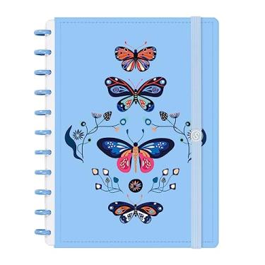 Imagem de Caderno De Disco ISCOOL Inteligente G Butterfly Azul Claro