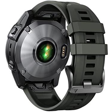 Imagem de QPDRNC 22 26mm fivela de parafuso pulseira inteligente para Garmin Fenix 7X 6X 5X Silicone Easyfit pulseira para Fenix 7 6 945 955 EPIX Watch (Cor: H, Tamanho: 26mm Fenix 6X 6X Pro)