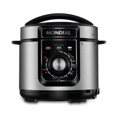 Imagem de Panela de Pressão Elétrica Mondial Pratic Cook 5L Premium Preto-Inox PE-48-5L Voltagem: 110V