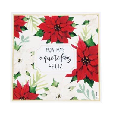 Imagem de Guardanapo De Papel C/20Folhas Decoração Natal 25Cm C/Flores