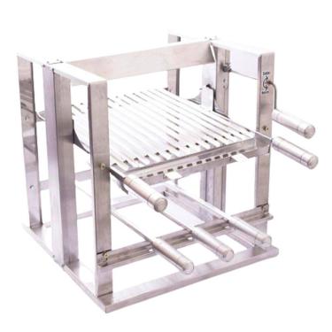 Imagem de Churrasqueira Elevatória Fast Gourmet com 3 Espetos e Grelha Parrilha EG03