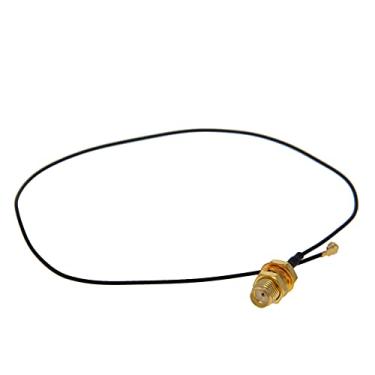 Imagem de Bettomshin 1 peça conector adaptador coaxial RP-SMA fêmea para RF1.13 IPEX1 RF para antenas dispositivos LAN sem fio cobre 30 cm