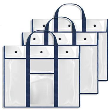Imagem de Gamenote Pacote com 3 Bolsas de Armazenamento de Quadro Grande de Boletim (31,5 × 25,5) Material de Ensino Coletor de Portfólio de Arte para Organização de Sala de Aula