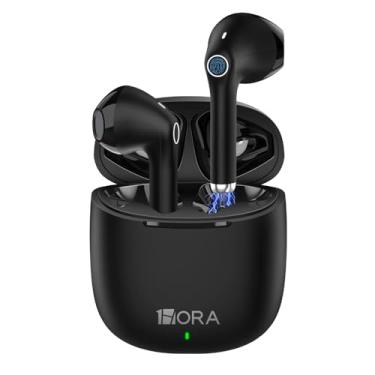 Imagem de Fone de Ouvido Sem Fio Aut201n Preto Bluetooth 5.3 Design Intra-Auricular Controle de Toque Estojo de Carregamento Compatível com Dispositivos Bluetooth MPOWER