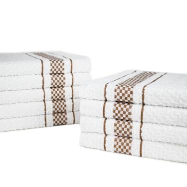 Imagem de Kit 10 Pano de Prato Atoalhado Para Cozinha Felpudo Malta 45x70cm 370g/m² 100% Algodão - Marrom