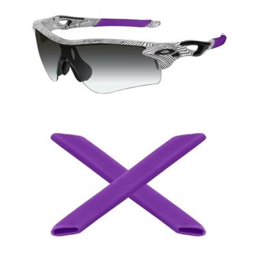 Imagem de Mryok Meias de substituição para óculos de sol Oakley RadarLock Path XL Pitch Edge - Roxa