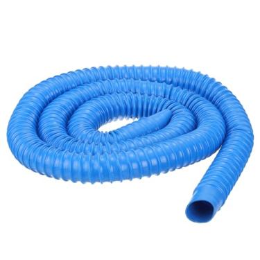 Imagem de PATIKIL Mangueira flexível de PVC para aspirador de pó, mangueira de coleta de poeira de 30 mm ID 2 m de comprimento com coletores de poeira para limpador de madeira industrial, azul