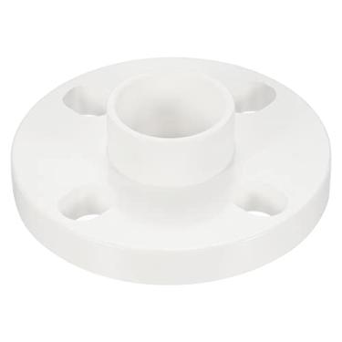 Imagem de PATIKIL Encaixe de tubo de PVC de 40 mm/1,6 polegadas, conector de acoplamento de soquete de tubo de flange para conexão de tubo OD de 40 mm, branco