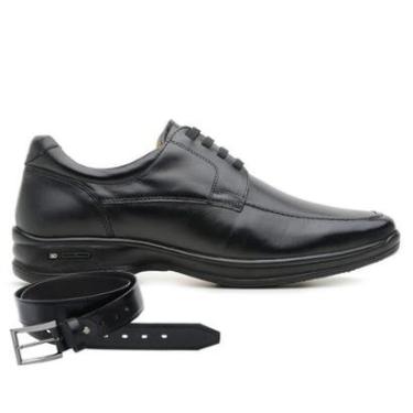 Imagem de Sapato Jota Pe Preto 3d Tecnologia Conforto + Cinto 70812-Masculino