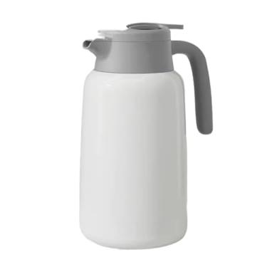 Imagem de Garrafa térmica térmica de café com isolamento de água transparente chaleira de água quente de aço inoxidável garrafa isolada chaleira de água quente doméstica garrafa de chá de grande capacidade