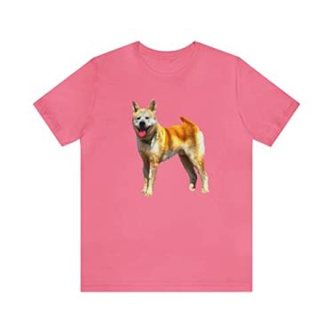Imagem de Camiseta de manga curta unissex Akita da Doggylips™, Charity Pink, G