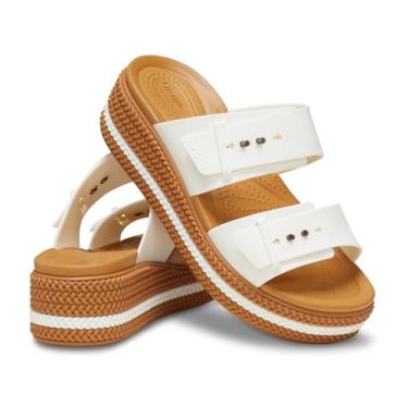 Imagem de Crocs Sandália feminina Brooklyn Buckle Low Wedge Giz, 39