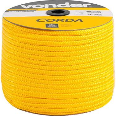 Imagem de Vonder, Corda Multifilamento Trançada 8,0 Mm X 258 M, Amarela, Em Carretel.