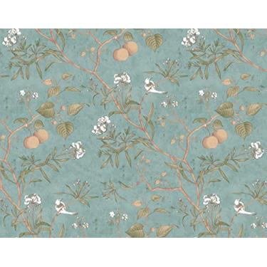 Imagem de Papel de parede autoadesivo vintage ramos pássaros papel de parede para cozinha, banheiro, quarto, paredes, decoração de armários, prateleira, cômoda, gaveta, forro, móveis, adesivo, 43 x 283 cm