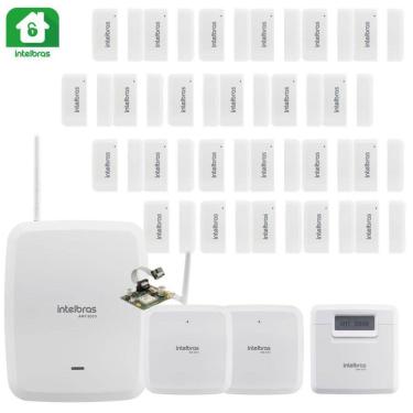 Imagem de Kit Intelbras Sf Alarme Amt 8000 25 Sensores Com Modulo Gprs