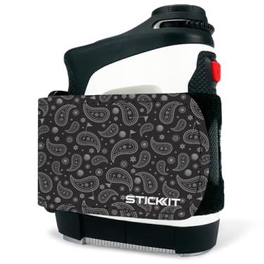 Imagem de STICKIT Alça magnética para telêmetro | ímã forte segura em carrinhos de golfe e tacos de golfe para fácil acesso | Fina, ajuste de forma, tamanho ajustável | Paisley preto