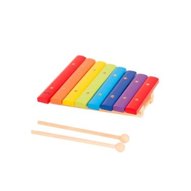 Imagem de Xilofone Infantil 8 Teclas Madeira Colorido Kidzzo