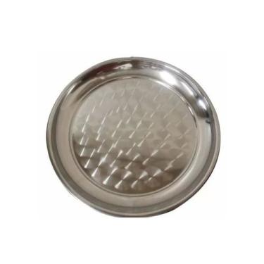 Imagem de Bandeja Redonda Inox 40cm Garçom Servir - Monaliza