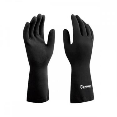 Imagem de Luva Latex Imbat Forrada Preta 09, Preto