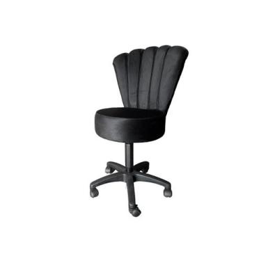 Imagem de Cadeira Mocho Pétala Regulagem De Altura - In9 Decor, Preto