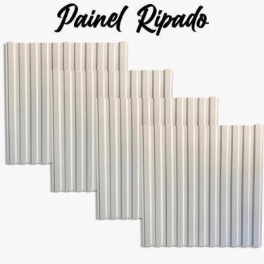 Imagem de 16 Placas 3D Pvc Painel Ripado Parede Revestimento 50 X 50Cm - Lujp De