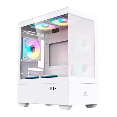 Imagem de Gabinete Gamer Acegeek Elysium, Mid-Tower, Lateral de Vidro, Branco, A