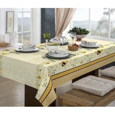 Imagem de Toalha De Mesa Quadrada 1,40M X 1,40M Estampada Abelhinha - Mtr Enxova