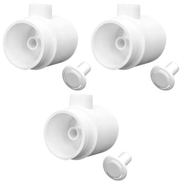 Imagem de Kit 3 Canhões Hidromassagem Piscina ABS 1 1/2'' - Brustec