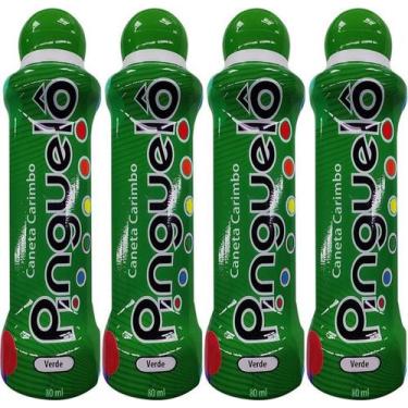 Imagem de Caneta Bolinha Pinguelô 80ml Kit Com 10 - Canetas Verde