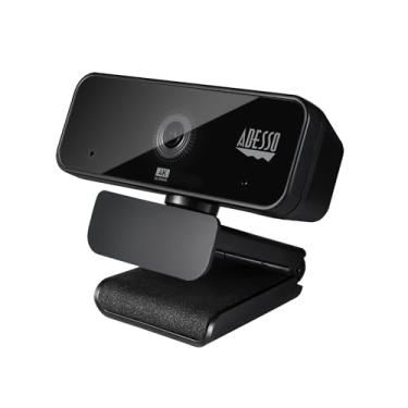 Imagem de Adesso Cybertrack H6 4K Ultra HD USB Webcam com microfone duplo integrado e capa de obturador de privacidade, preta