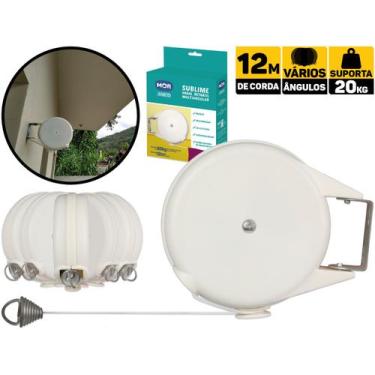 Imagem de Varal Retrátil Multiangular 12 Metros Corda Automática Mor 006056, Bra