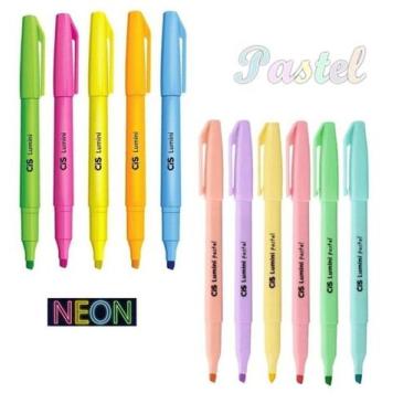 Imagem de Cis Lumini Marca Texto 11 Cores - Pastel E Neon