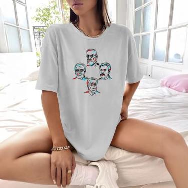 Imagem de Camisa Camiseta Feminina Estampada Os Caras Psicologia 100% Algodão Fi