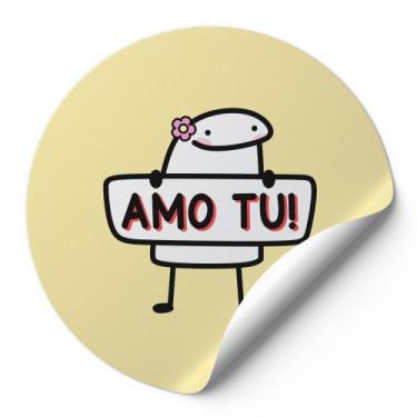 Imagem de 120 Etiquetas Redondas Adesivos Para Cliente Meme Bentô Menina Dia Dos