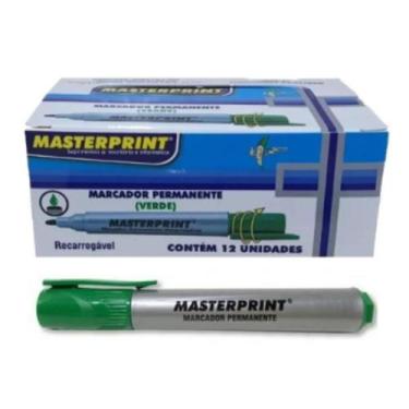 Imagem de Pincel Marcador Permanente Mp 616 Recarregável - Masterprint, Verde