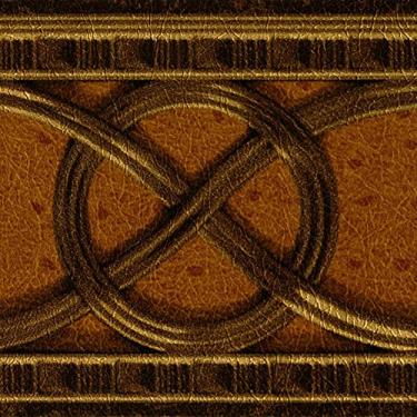 Imagem de CONCORD WALLCOVERINGS ™ Borda de papel de parede padrão vintage trança clássica para sala de estar, quarto, sala de jantar, casa de campo, bronze marrom, 4,8 m x 12 cm LL081141B