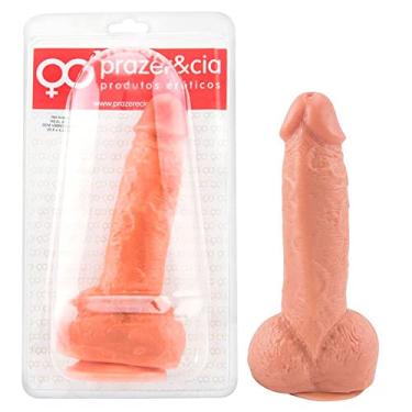 Imagem de PROTESE PENIS REALISTICA COM VIBRADOR ESCROTO E VENTOSA - 20,6 X 4,2CM PRAZER E CIA