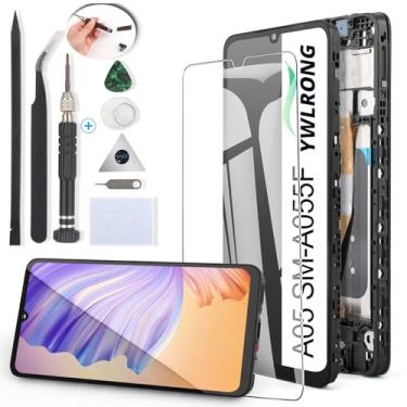 Imagem de YWLRONG Substituição de tela para Samsung Galaxy A05 para Samsung A05 SM-A055F SM-A055M A055F A055M Display LCD Touch Screen Substituição com ferramentas (com moldura)