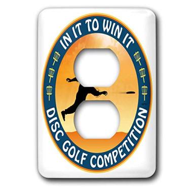 Imagem de 3dRose Lsp_21103_6 Disc Golf Competition In It To Win It With Frisbee Disc Golf Player Throwing A Shot 2 Plug Outlet Cover