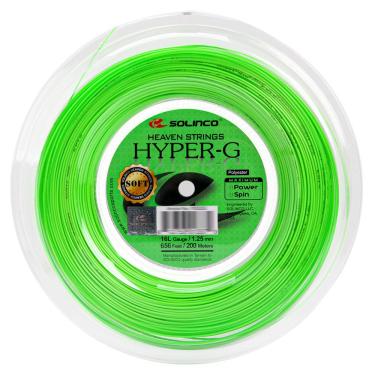 Imagem de Corda Solinco Hyper G Soft 16L 1.25mm Rolo com 200 Metros Verde