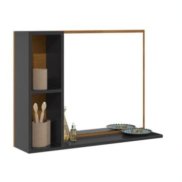 Imagem de Espelheira Gabinete Armário Para Banheiro De Parede Suspenso Closet Ni